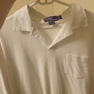 Puritan Men's White Textured Knit Short Sleeve Polo Shirt with Pocket